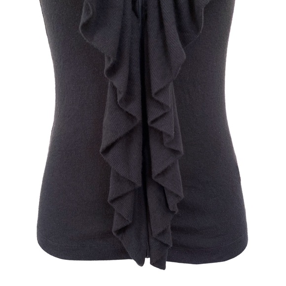 Robert Rodriguez Black Ribbed Ruffle Top - Picture 7 of 8